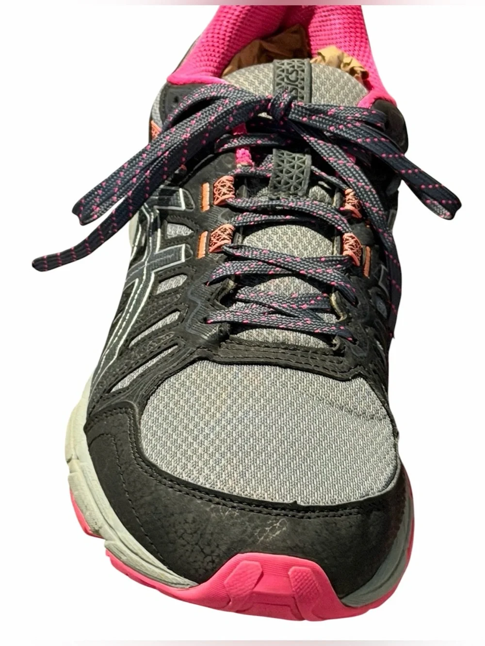 ASICS GEL-Venture 7 Women's Trail Running Shoes Gray/Pink/Orange - Size 10
